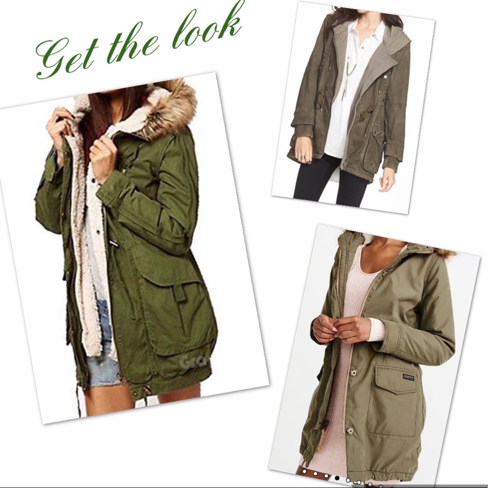 Army green winter coat - Picture 1 of 5